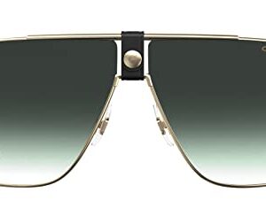 Carrera Carrera 1018/S 2M2 Gold Metal Aviator Sunglasses Green Gradient Lens, 63-11-145