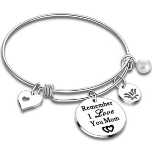 nimteve mom gifts from daughter son mother bracelet bangle jewellery gifts for women (remember i love you mom)