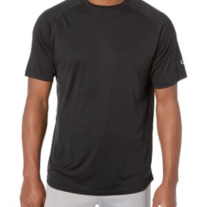 Rawlings Mens Crew Neck Short Sleeve T-Shirt Black M, BLACK, Adult Medium