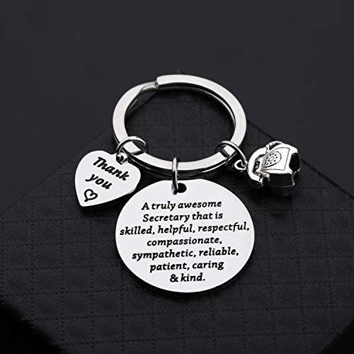 Lywjyb Birdgot Secretary Keychain Secretary Appreciation Gifts Medical Secretary Gift Secretary Retirement Gift (awesome secretary ky)