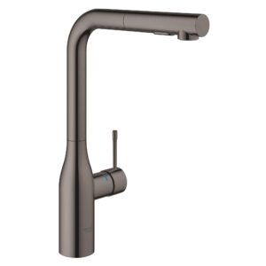 grohe 30271a00 essence dual spray pull-out kitchen faucet hard graphite (polished black)