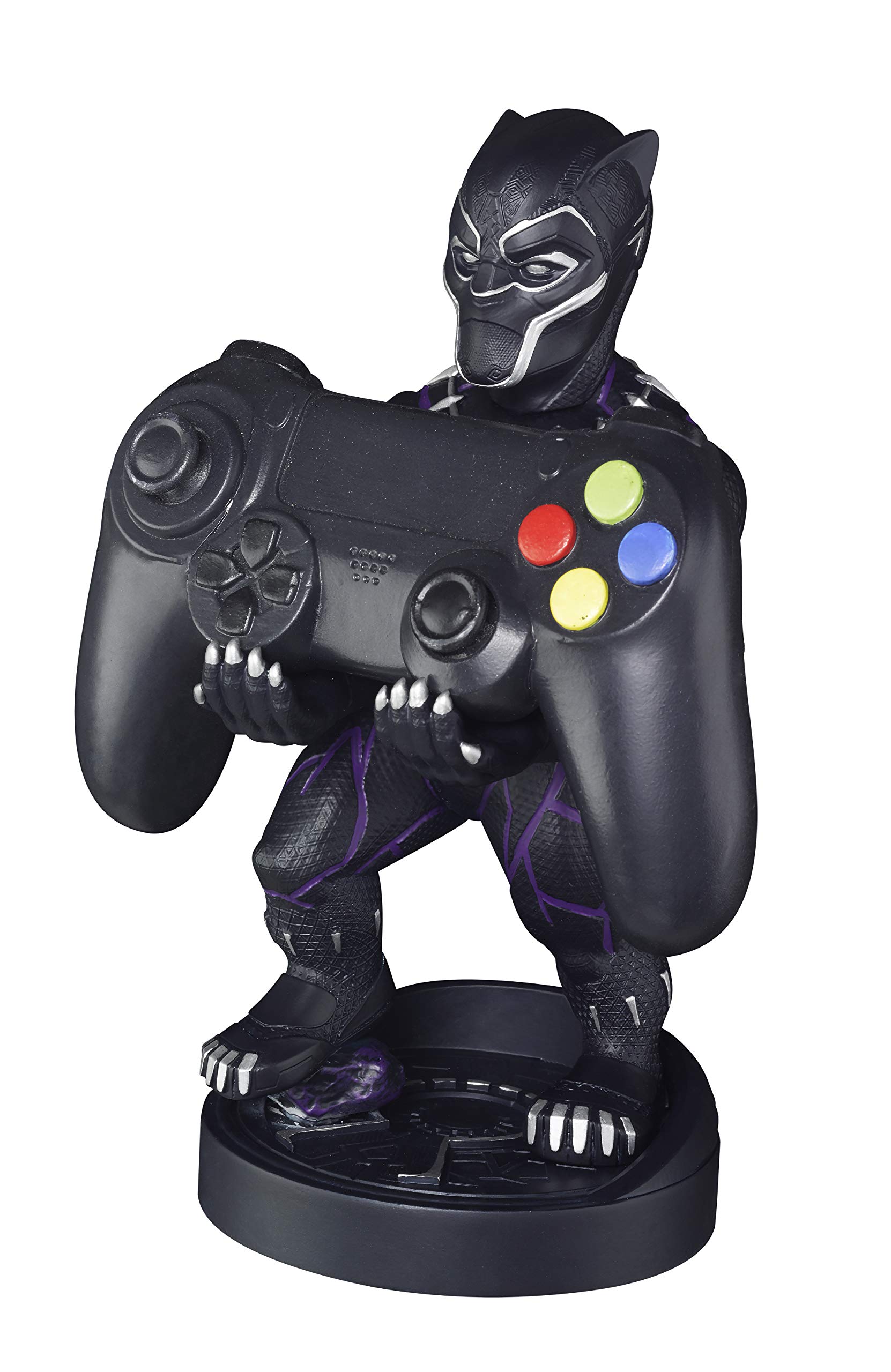 Exquisite Gaming: Marvel End Game: Black Panther - Original Mobile Phone & Gaming Controller Holder, Device Stand, Cable Guys, Licensed Figure