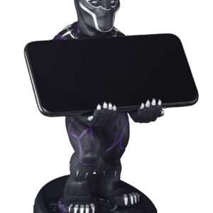 Exquisite Gaming: Marvel End Game: Black Panther - Original Mobile Phone & Gaming Controller Holder, Device Stand, Cable Guys, Licensed Figure