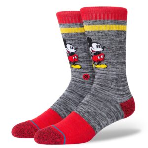 stance mens crew vintage disney 2020 socks, black, large us