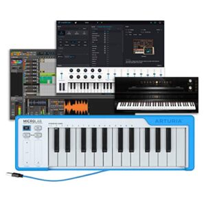 arturia microlab 25 key usb midi keyboard controller (blue)