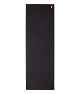 manduka pro lite yoga mat - lightweight for women and men, non slip, cushion for joint support and stability, 4.7mm thick, 71 inch (180cm), black