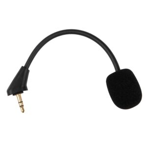 game mic replacement for kingston hyperx cloud alpha gaming headset, 3.5mm headphone microphone boom