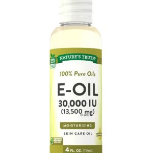 Nature's Truth Vitamin E Oil for Skin 30,000 IU | 100% Pure | 4 oz | Lemon Scented | GC/MS Tested