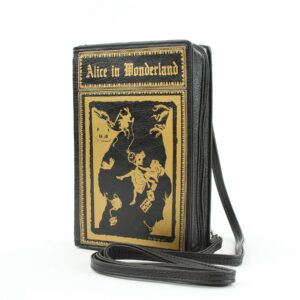 Alice in Wonderland Book Clutch Cross Body Bag in Vinyl