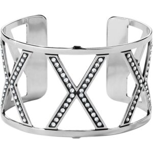 brighton christo ganges wide cuff bracelet - silver