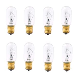 mandala crafts appliance light bulbs for microwave, refrigerator, oven; dimmable, intermediate base, pack of 8 (warm white, e17 t8 120v 40 watt)