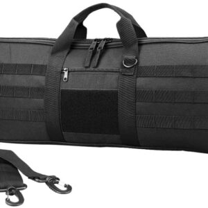 XTACER Tactical Bow Case MOLLE Recurve Takedown Bow Case Fully Padded Case (BLACK)