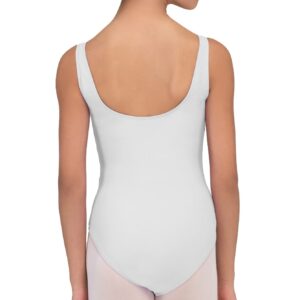 Wear Moi Faustine Leotard, White, Age 12-14, Microfiber Elasthan (FAUS12WHI)