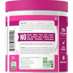 Nature's Truth Collagen Powder | 7 oz | Type I and III | Grass Fed, Paleo and Keto Friendly Collagen Peptides | Unflavored | Non-GMO and Gluten Free Supplement