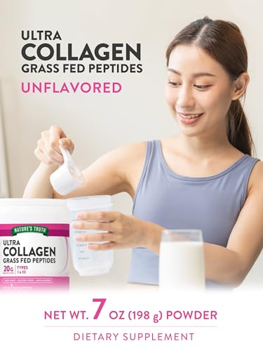 Nature's Truth Collagen Powder | 7 oz | Type I and III | Grass Fed, Paleo and Keto Friendly Collagen Peptides | Unflavored | Non-GMO and Gluten Free Supplement