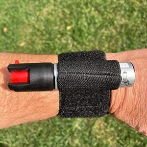 Pepper Spray Wristband - Walking, Jogging, Hiking - Includes Two Elastic Holders (Small 1/2 oz - 3/4 oz. and Large 1.5 oz. - 4 oz.) - Wristband Only