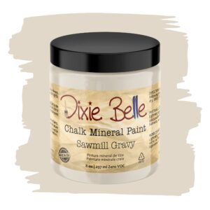 Dixie Belle Paint Company Chalk Finish Furniture Paint | Sawmill Gravy (8 Fl Oz) | Matte Smooth Beige Chic Chalk Mineral Paint | DIY Furniture Paint | Made in the USA