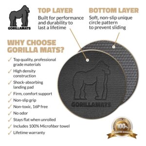 Gorilla Mats Premium Extra Large Exercise Mat – 9' x 6' x 1/4" Ultra Durable, Non-Slip, Workout Mat for Instant Home Gym Flooring – Works Great on Any Floor Type or Carpet – Use With or Without Shoes