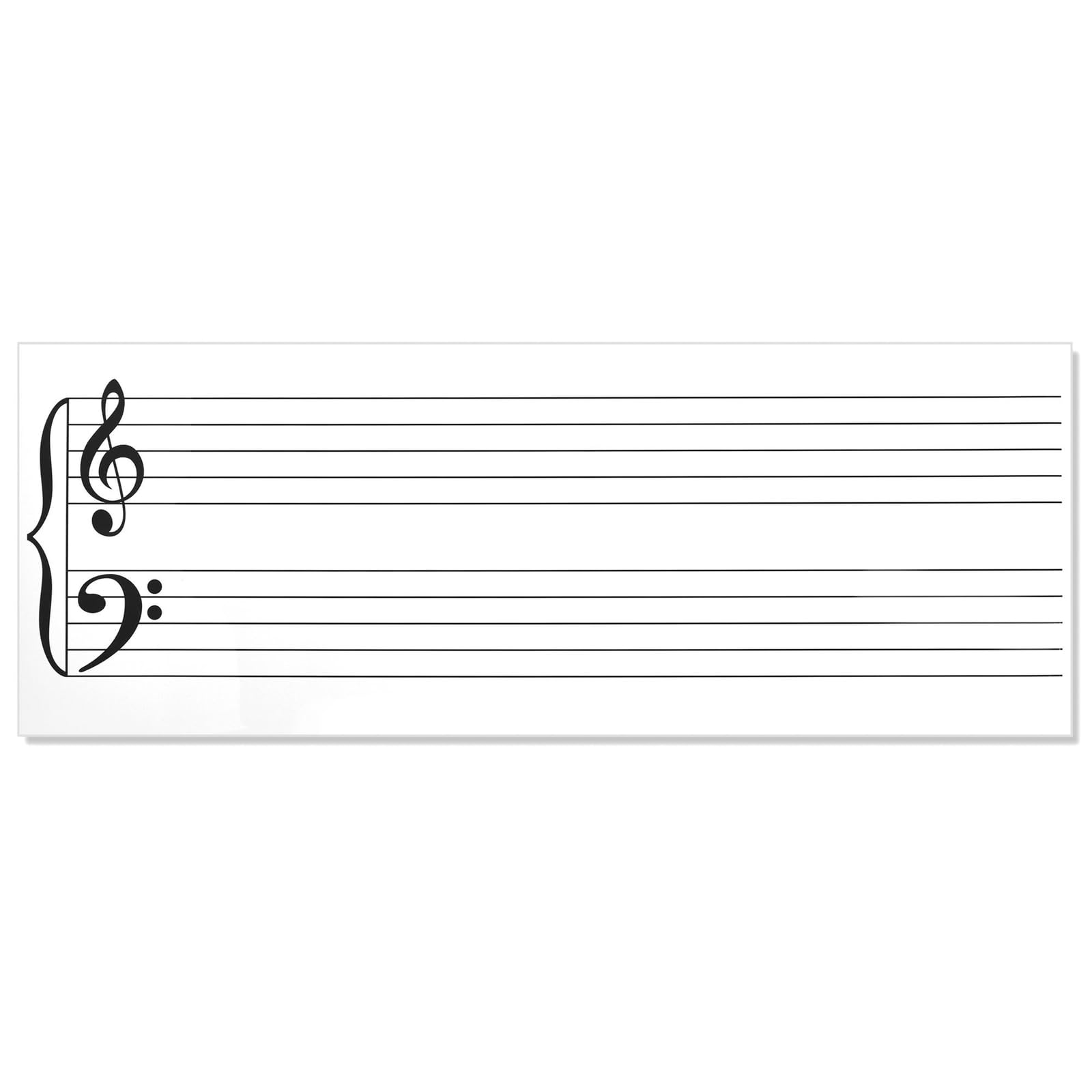 Large Dry Erase Music Staff Magnet Sheet 45.5 x 17" for Classroom Supplies, Teachers, Musicians, Students