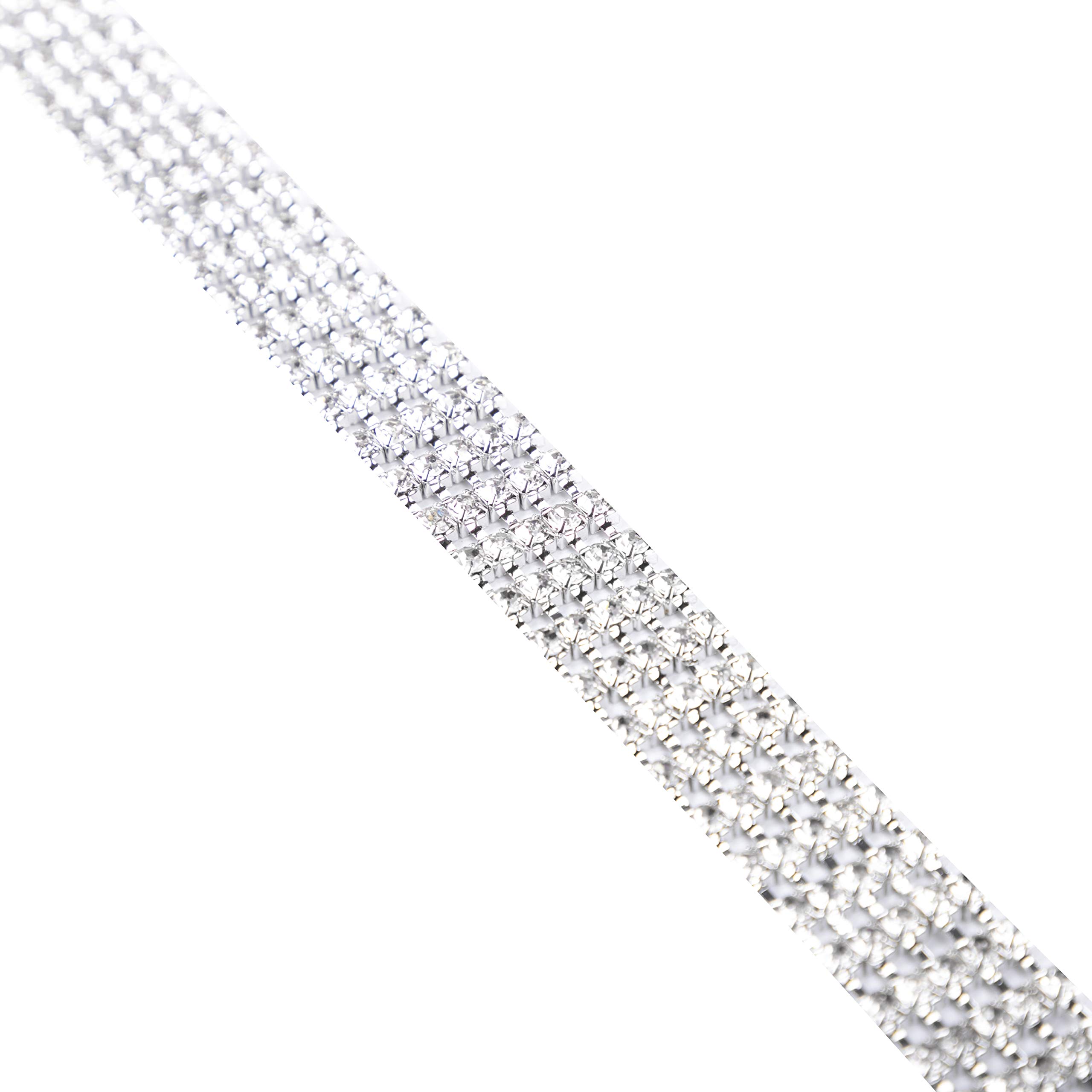 LALA IKAI Women’s Crystal Rhinestone Waistband Belt Sparkle Chain with Double O-Ring Belt