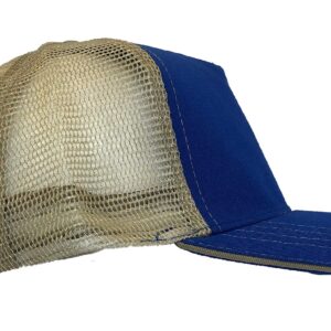 Haase Unlimited Autism Mom - Raise Awareness Twill Soft Mesh Trucker Hat (Royal Blue/Khaki)