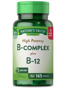 nature's truth vitamin b complex | plus b12 | 165 tablets | vegetarian, non-gmo & gluten free