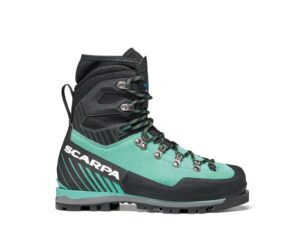 scarpa women's mont blanc pro gtx waterproof gore-tex boots for hiking and mountaineering - green blue - 7-7.5