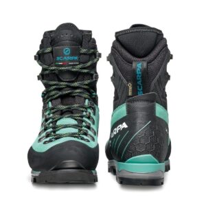 SCARPA Women's Mont Blanc Pro GTX Waterproof Gore-Tex Boots for Hiking and Mountaineering - Green Blue - 7-7.5