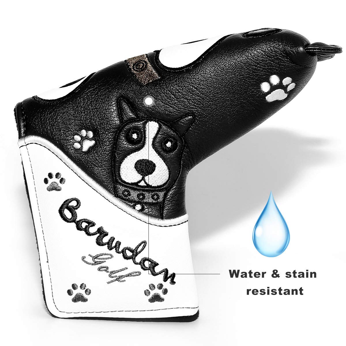 barudan golf Lovely Dog Cartoon Putter Cover Headcover Blade Putters Head Cover with Magnet Magnetic Closure Leather for Scotty Cameron Odyssey Ping Taylor Made Brown Cute Animal