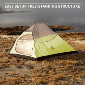 Naturehike Cloud-Up 2 Person Tent Lightweight Backpacking Tent with Footprint - Free Standing Ultralight Camping Hiking Backpack Tents Two Person Tent