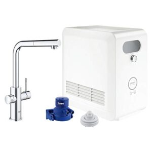 GROHE 31608002 Blue Professional Kitchen Faucet Starter Kit, Starlight Chrome