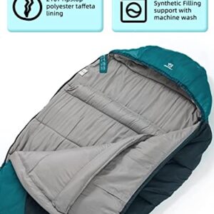 Bessport Mummy Sleeping Bag | 15-45 ℉ Extreme 3-4 Season Sleeping Bag for Adults Cold Weather– Warm and Washable, for Hiking Traveling & Outdoor Activities