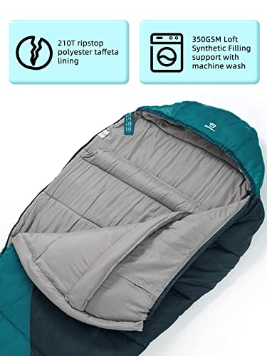 Bessport Mummy Sleeping Bag | 15-45 ℉ Extreme 3-4 Season Sleeping Bag for Adults Cold Weather– Warm and Washable, for Hiking Traveling & Outdoor Activities