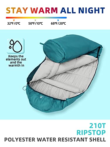 Bessport Mummy Sleeping Bag | 15-45 ℉ Extreme 3-4 Season Sleeping Bag for Adults Cold Weather– Warm and Washable, for Hiking Traveling & Outdoor Activities