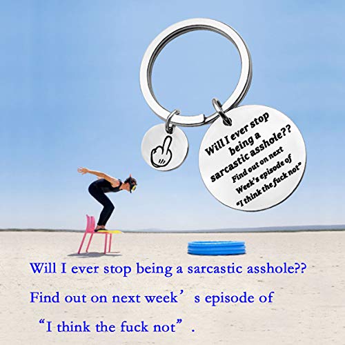 TGBJE Asshole Gift Will I Ever Stop Being A Sarcastic One Finger Salute Gift Valentine's Day Gift For Boyfriends Husbands (asshole keychain)