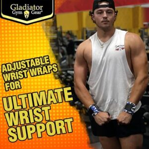 Gladiator | Wrist Wraps for Weightlifting | 18 Inch Weight Lifting Wrist Straps for Men & Women