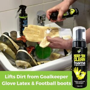 gloveglu Keep 'Em Clean Foama for Goalkeeper Gloves and Football Boots, 200ml