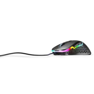 XTRFY M4 RGB, Ultra-Light Wired Gaming Mouse, Ergonomic Design for Right-Handers, Cutting-Edge Pixart 3389 Sensor, Adjustable RGB Lighting, Black Edition