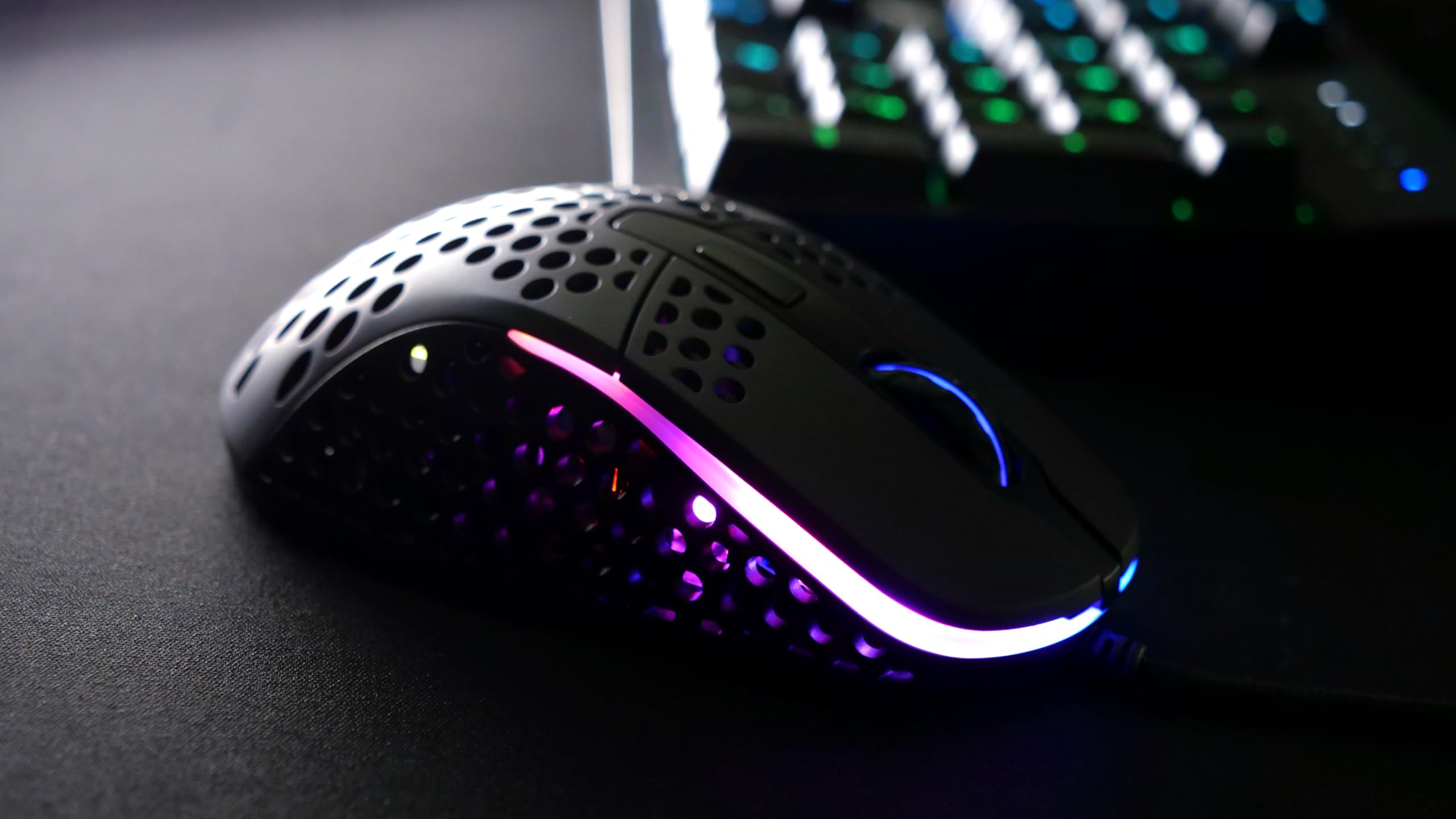 XTRFY M4 RGB, Ultra-Light Wired Gaming Mouse, Ergonomic Design for Right-Handers, Cutting-Edge Pixart 3389 Sensor, Adjustable RGB Lighting, Black Edition