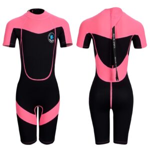 realon shorty wetsuit kids for boys/girls shorty baby one piece wet suit 2mm neoprene wet suit shorty back zipper 3t to 12t toddler/infant swimsuit for surfing snorkeling swimming