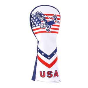 plusker golf club head cover usa flag and eagle pattern for fairway wood patriotic headcover