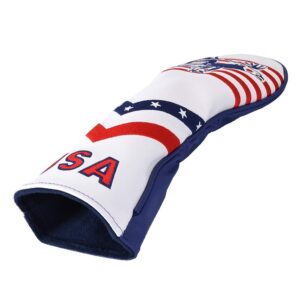 PLUSKER Golf Club Head Cover USA Flag and Eagle Pattern for Fairway Wood Patriotic Headcover