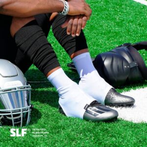 SLEEFS Spats/Football Cleat Covers [1 Pair - Youth Y] - Laces Covers/Wraps for Football, Baseball, Soccer, and Field Hockey - Youth and Adult Sizes for Men, Boys and Girls - Momma