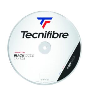 tecnifibre 200m-black code 1.24 adult unisex tennis cord, black, single