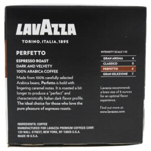 Perfetto Espresso Roast Ground Coffee Pods by Lavazza for - 10 x 0.34 oz Coffee