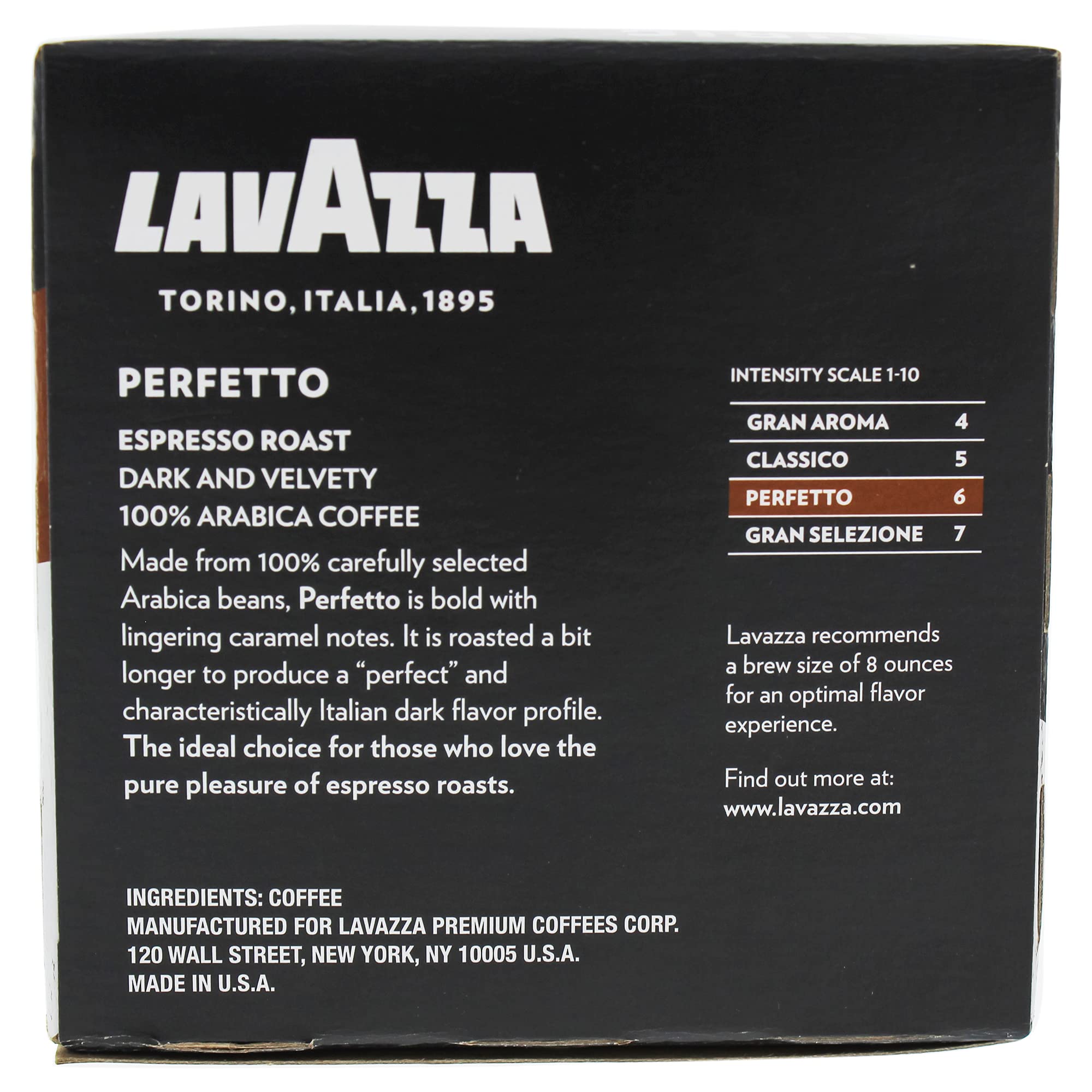 Perfetto Espresso Roast Ground Coffee Pods by Lavazza for - 10 x 0.34 oz Coffee