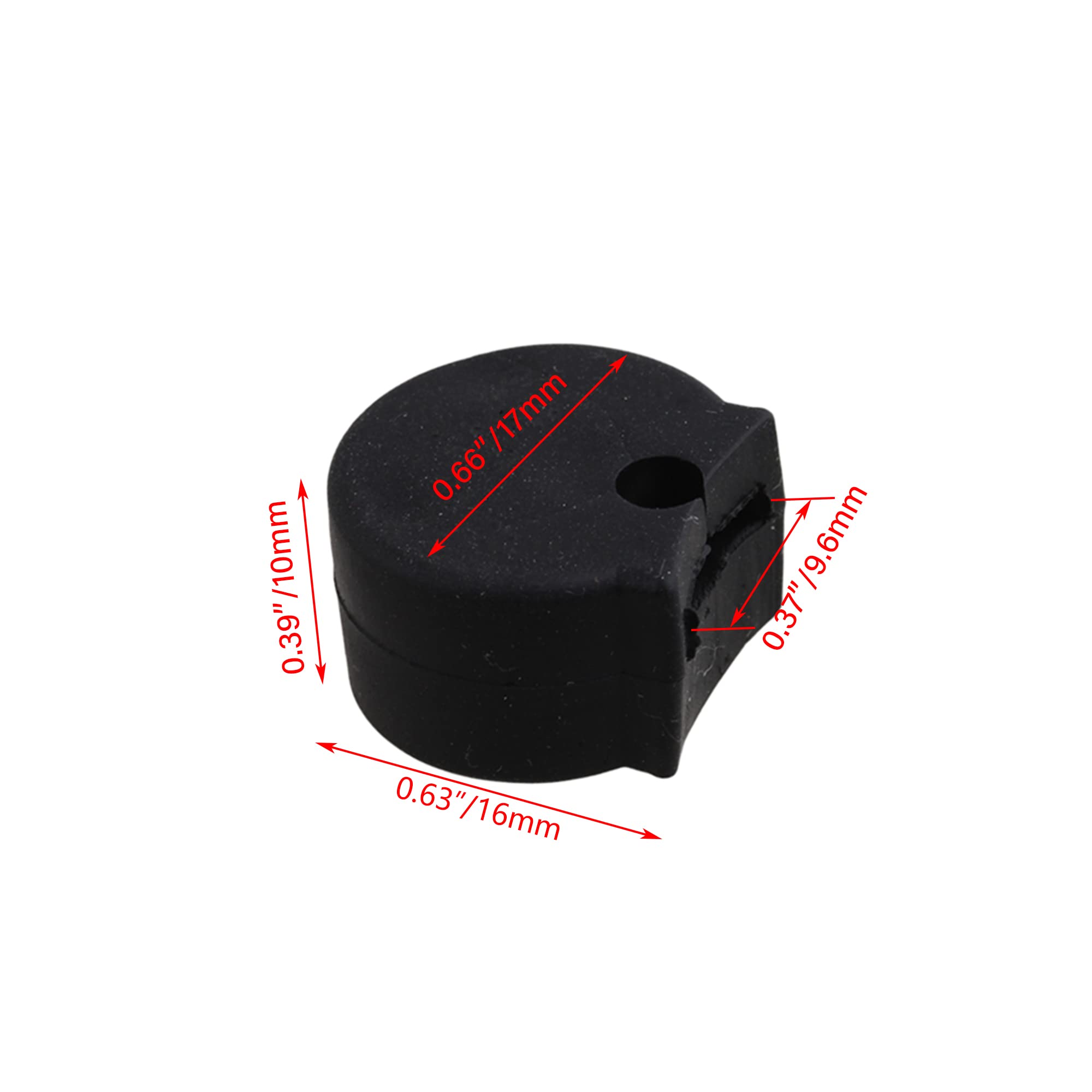 Black Rubber Thumb Rest Cushion Protector for Most Clarinet Pack of 5