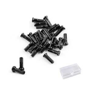 juland 72 pcs spoke nipples bike spoke nipples end tips nipples end caps wheel spoke nipples decor for mountain road bicycles 14g – black