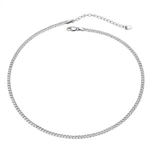 PROSTEEL 925 Sterling Silver Chain Necklace for Men Cuban Link Chains Necklace Dainty 14 inch Mens Layered Necklaces