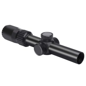 feyachi tactical optics falcon 1-4x24 sfp rifle scope red illuminated starburst reticle riflescopes for hunting shooting, 30mm (1.2") tube matte black